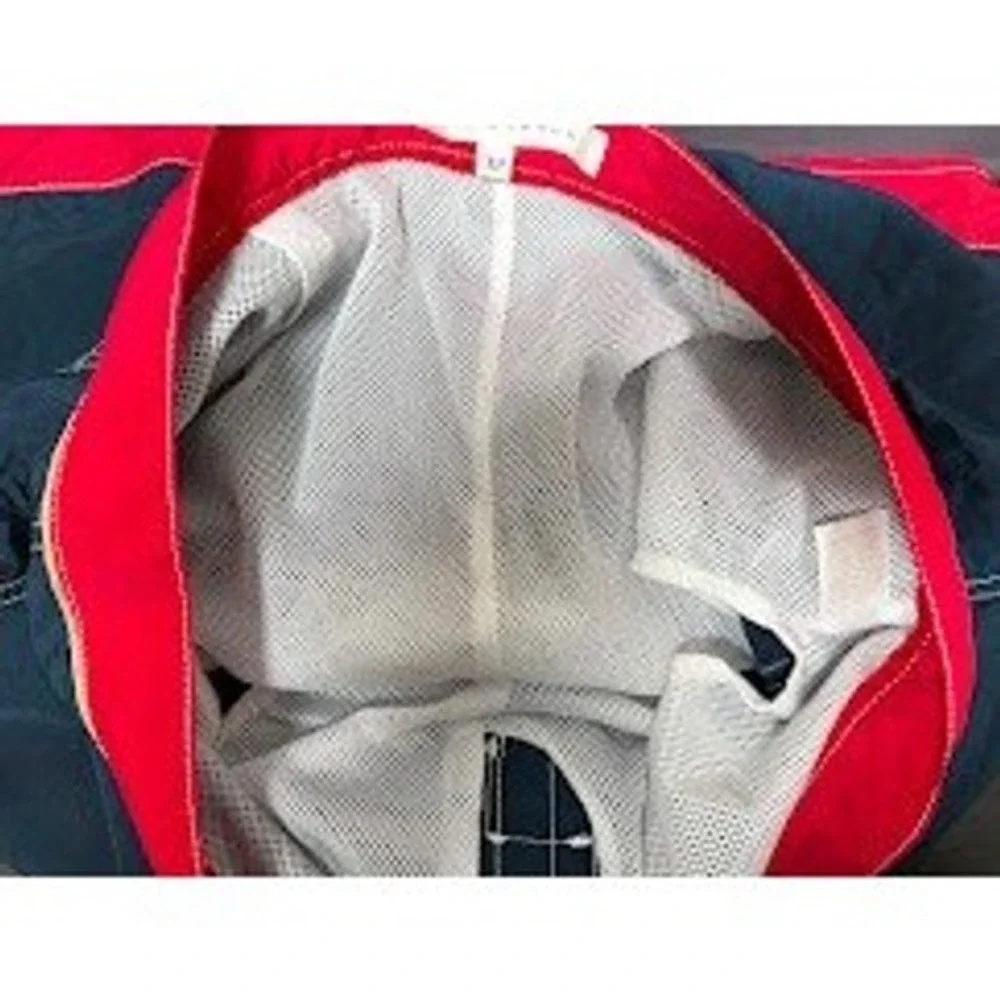 Parke & Ronen Mens Navy Red Colorblock Board Shorts Swim Trunks Size 32